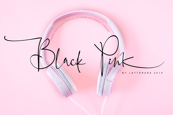 Black Pink Script Free Font