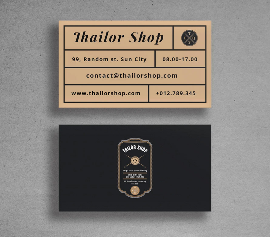 Vintage Style Business Card Design