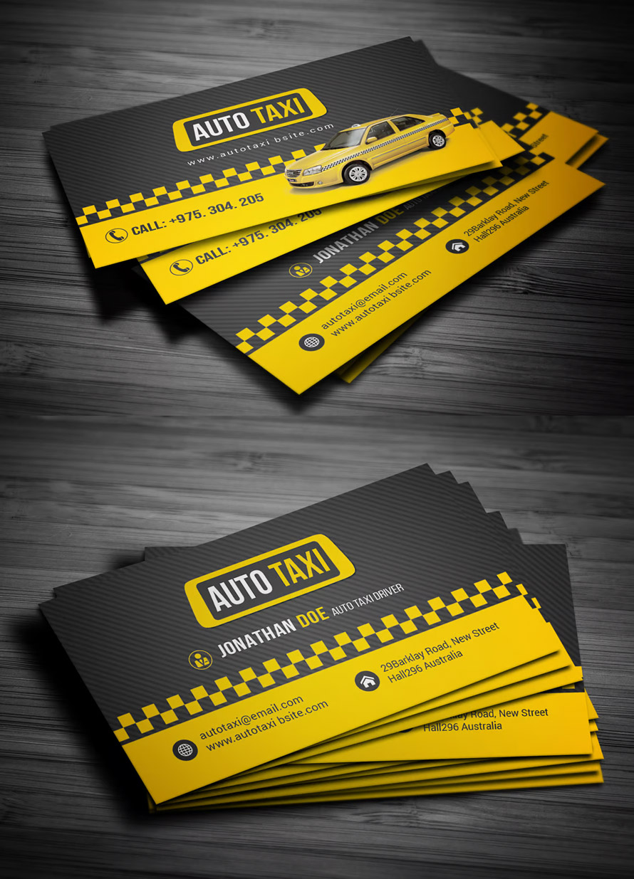 Taxi Cab Business Card Template