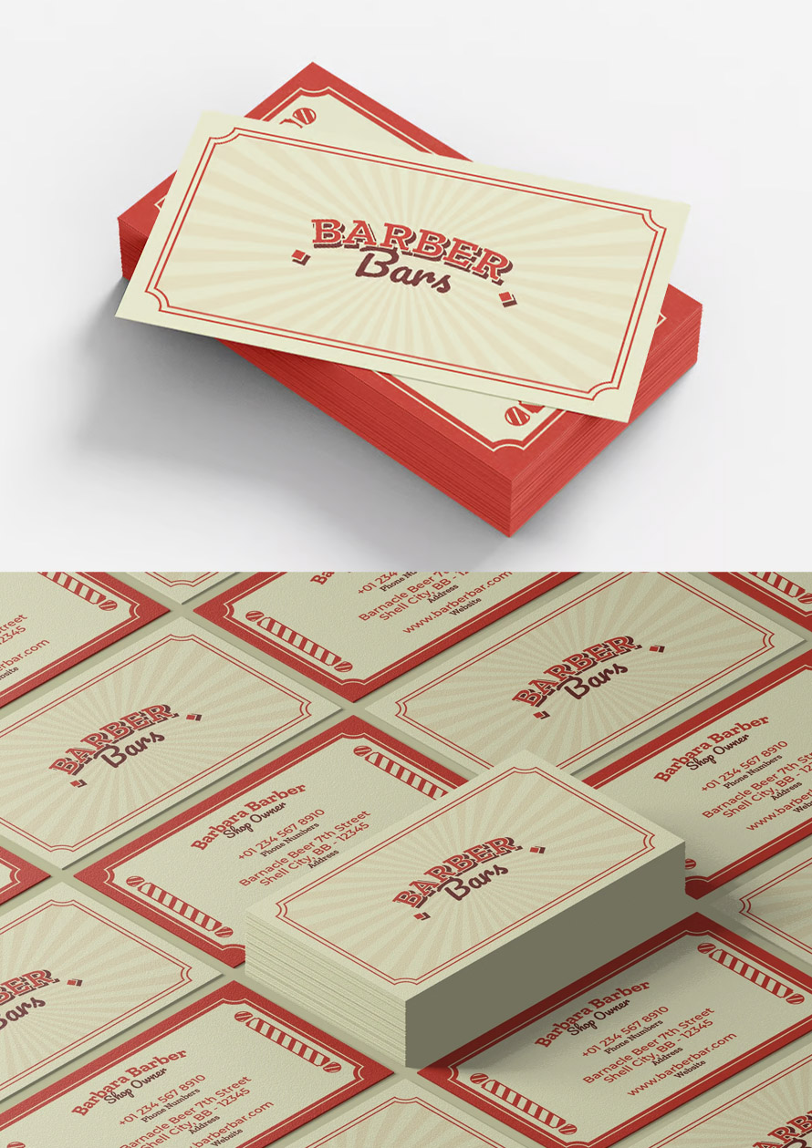 Barber Shop Business Card Template