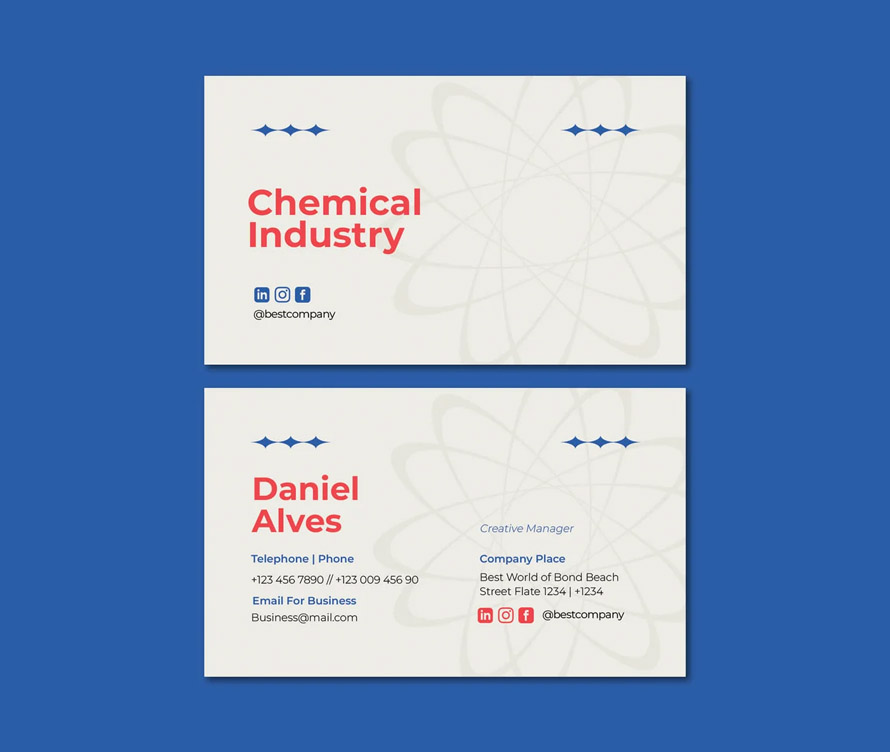 Chemical Industry Business Card Template