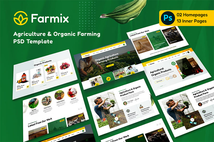 Farmix Agriculture Organic Farming Psd