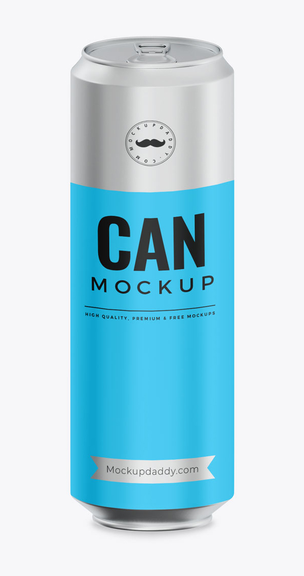Free Soft Drink Can Mockup