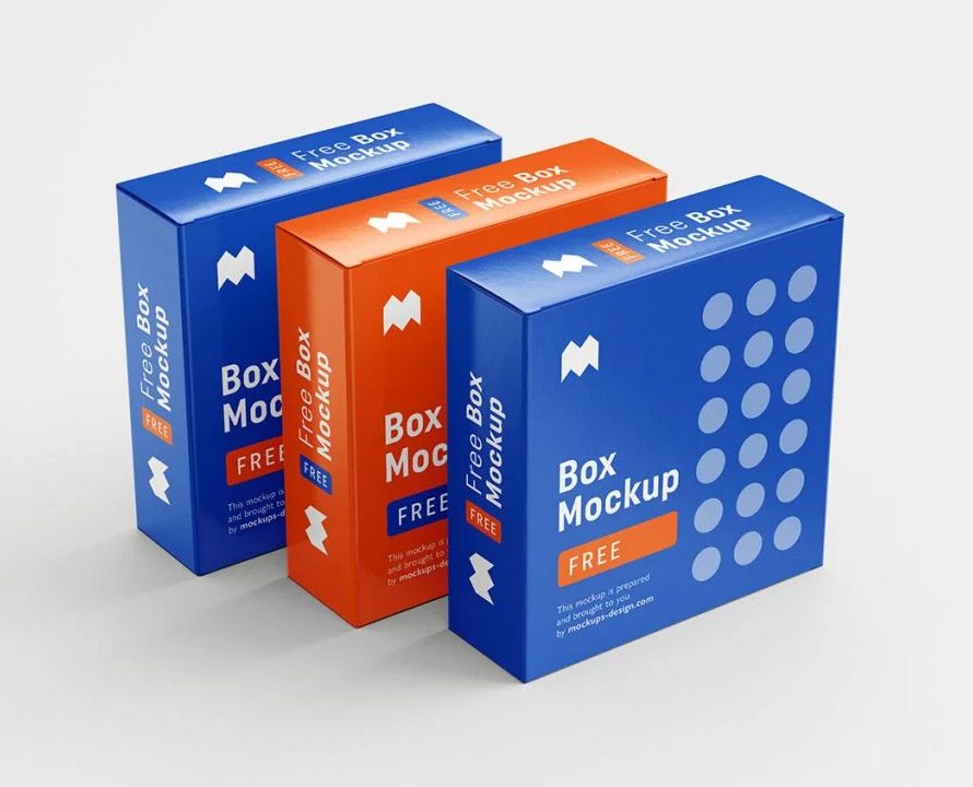 Free Vertical Product Box Mockup (PSD)