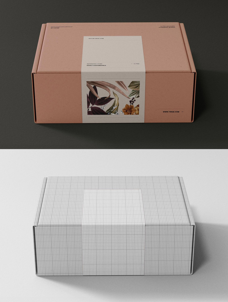 Shipping Box Mockup