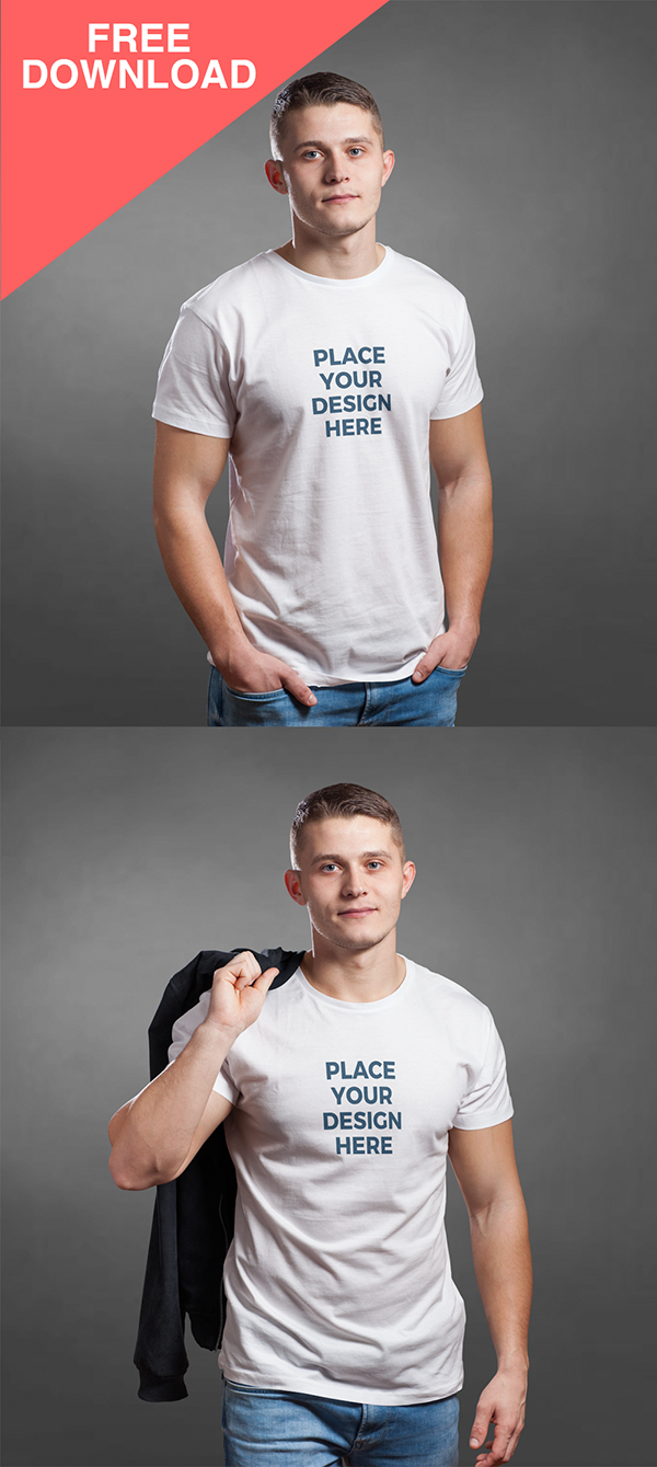 45 Free T-Shirt Mockup Templates PSD