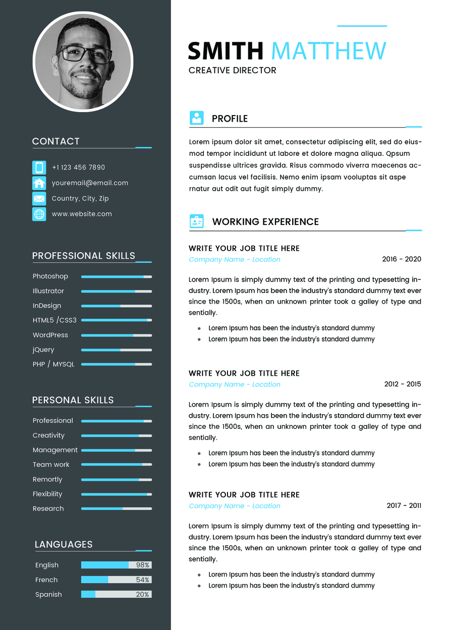Modern Pro Style Free Resume Template