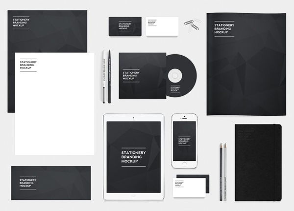 Free stationery branding mockup pack