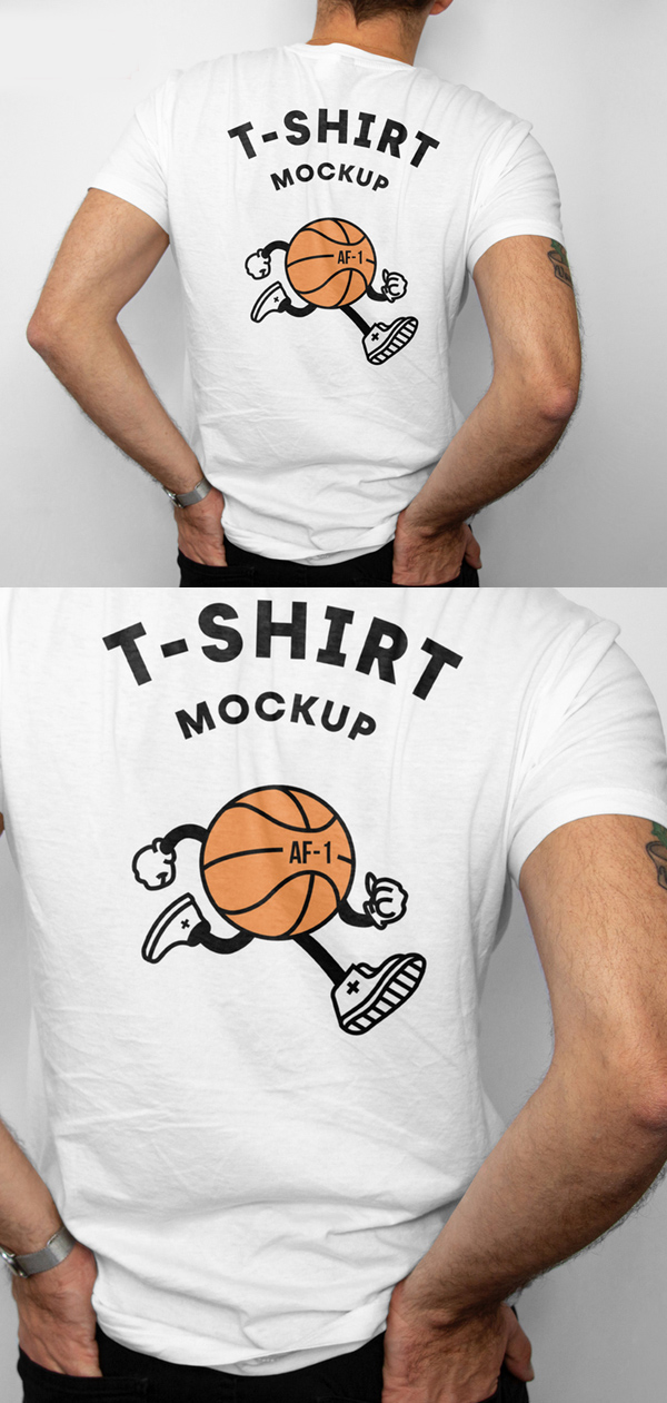 Free T Shirt Back Mockup