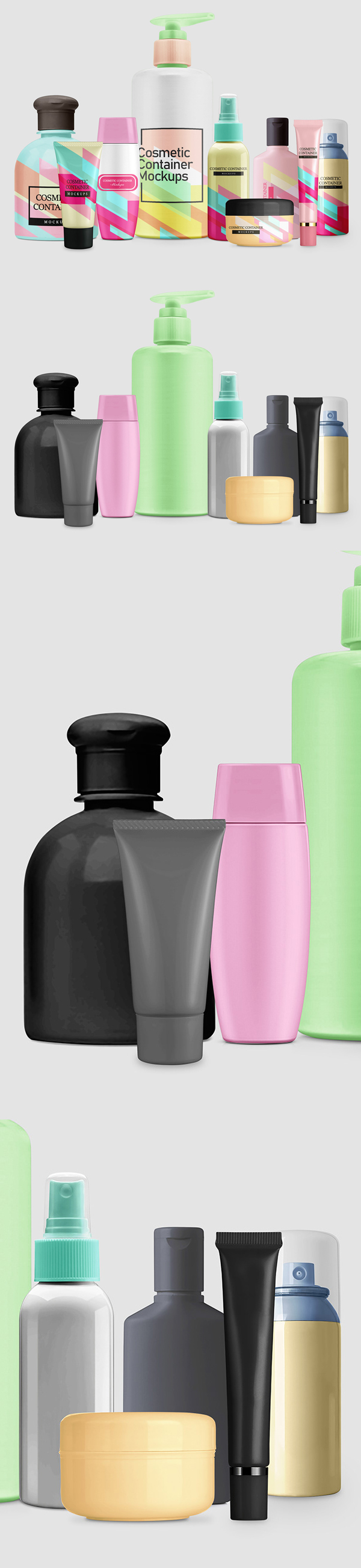Free Cosmetic Container Mockup Templates