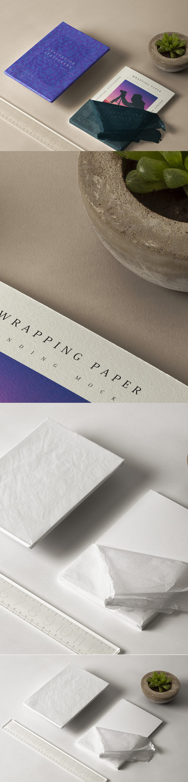 Free Invitation Stationery Mockup Template