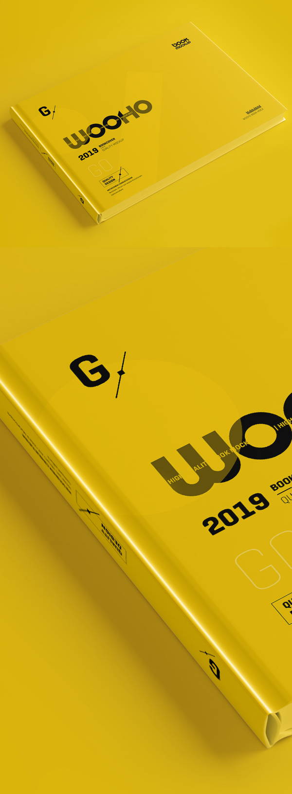 Free Landscape Hardcover Book Mockup