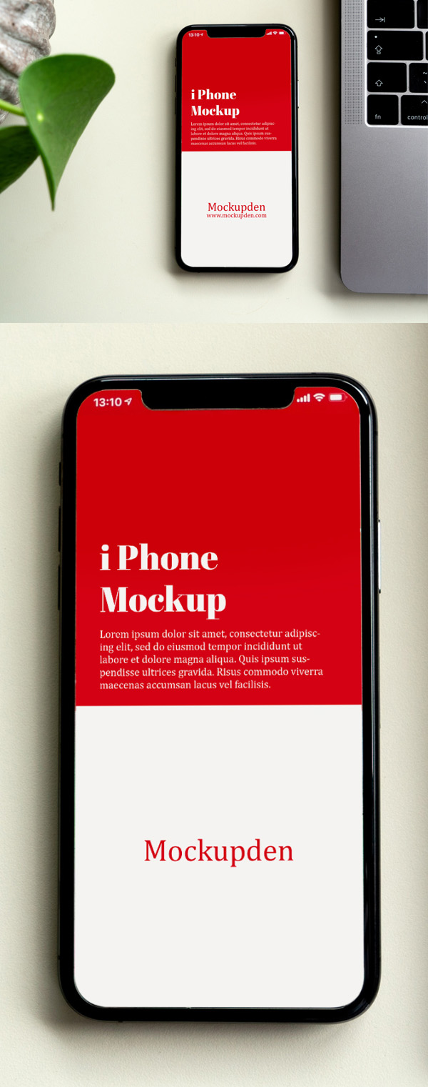 Free iPhone Mockup PSD Template