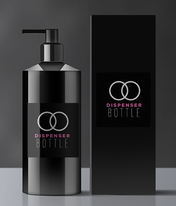 Free Dispenser Bottle Mockup PSD