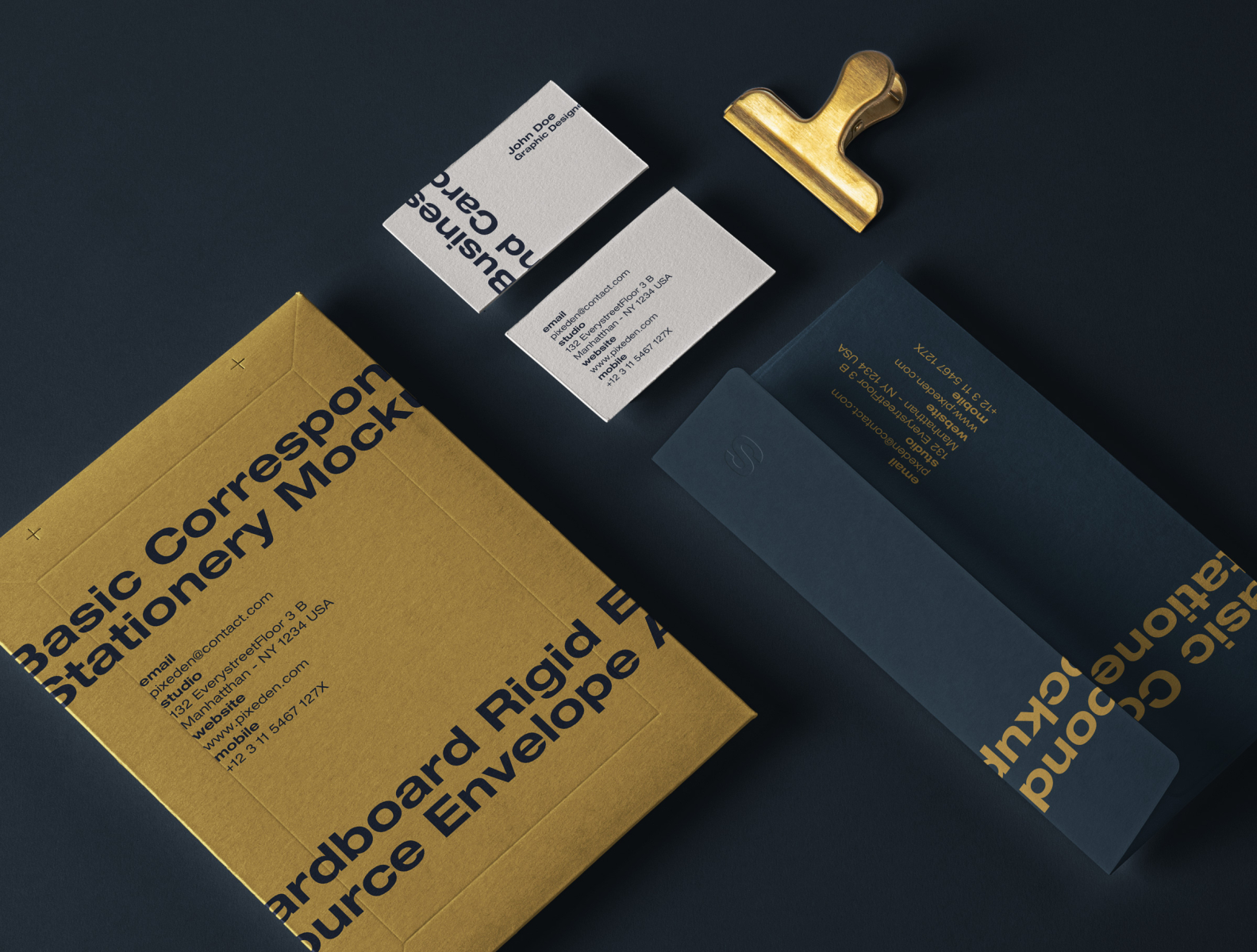 Free Stationery Mailing Psd Envelope Mockup
