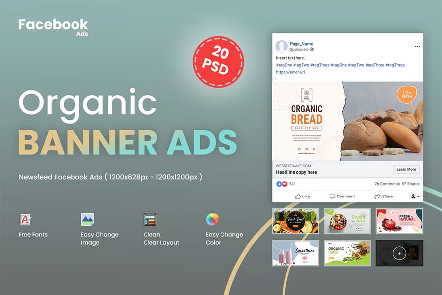 Fresh Organic Ads Banner