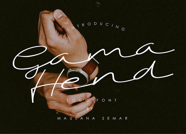 Gama Hend Logo Free Font
