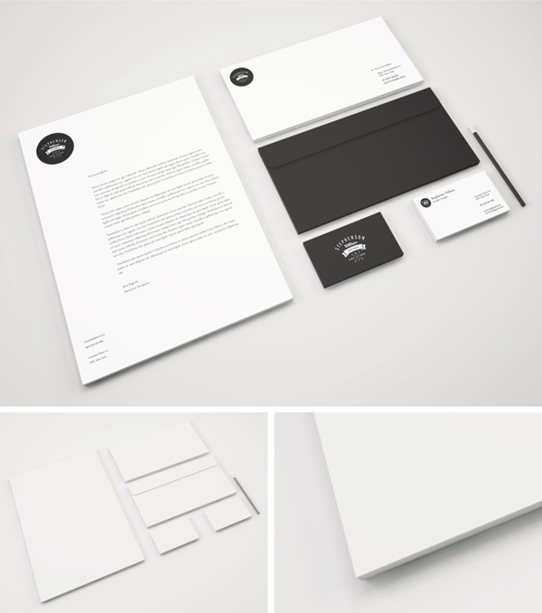 Free Branding Stationery PSD Mockup