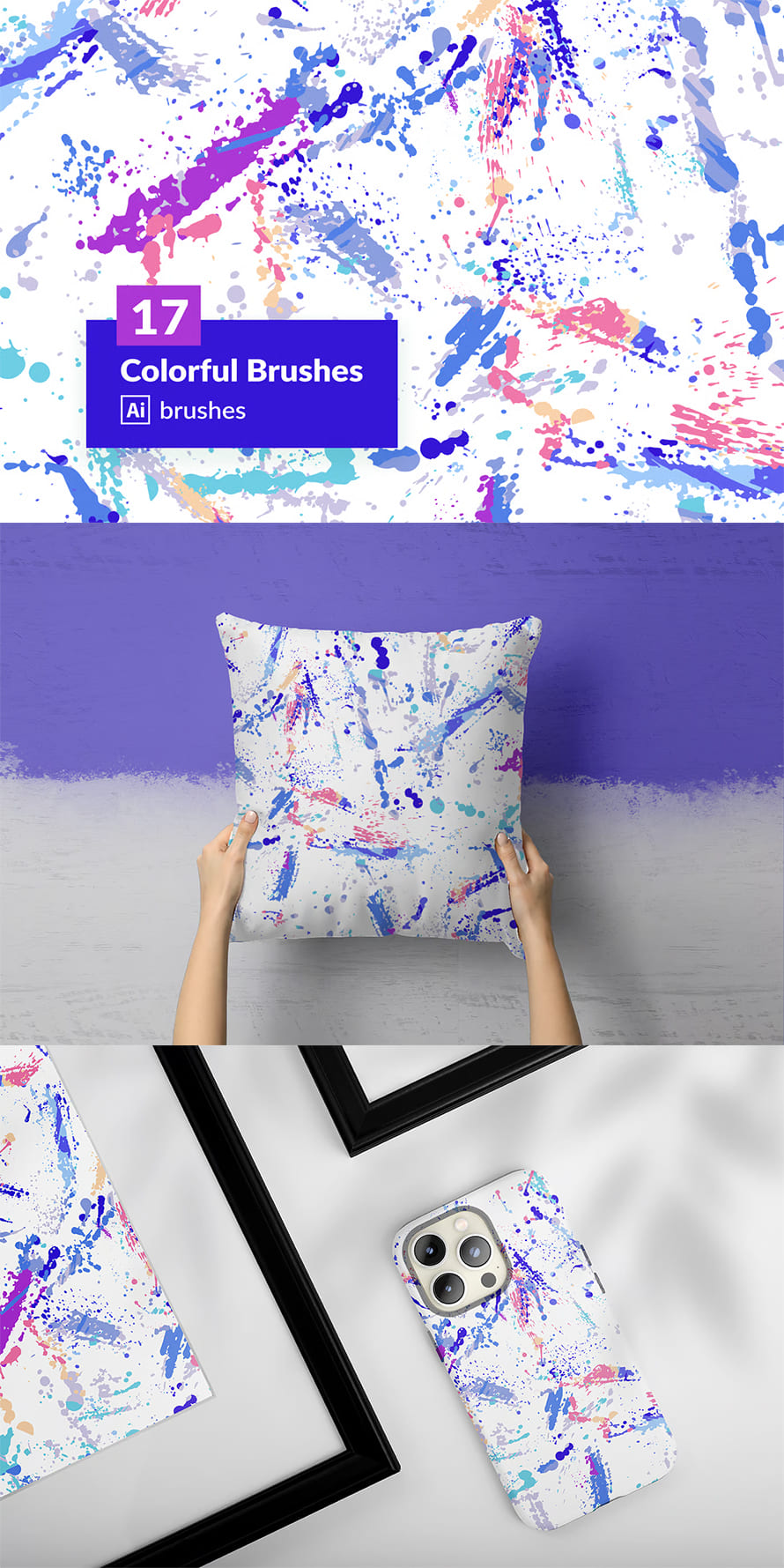 17 Colorful Brushes for Adobe Illustrator