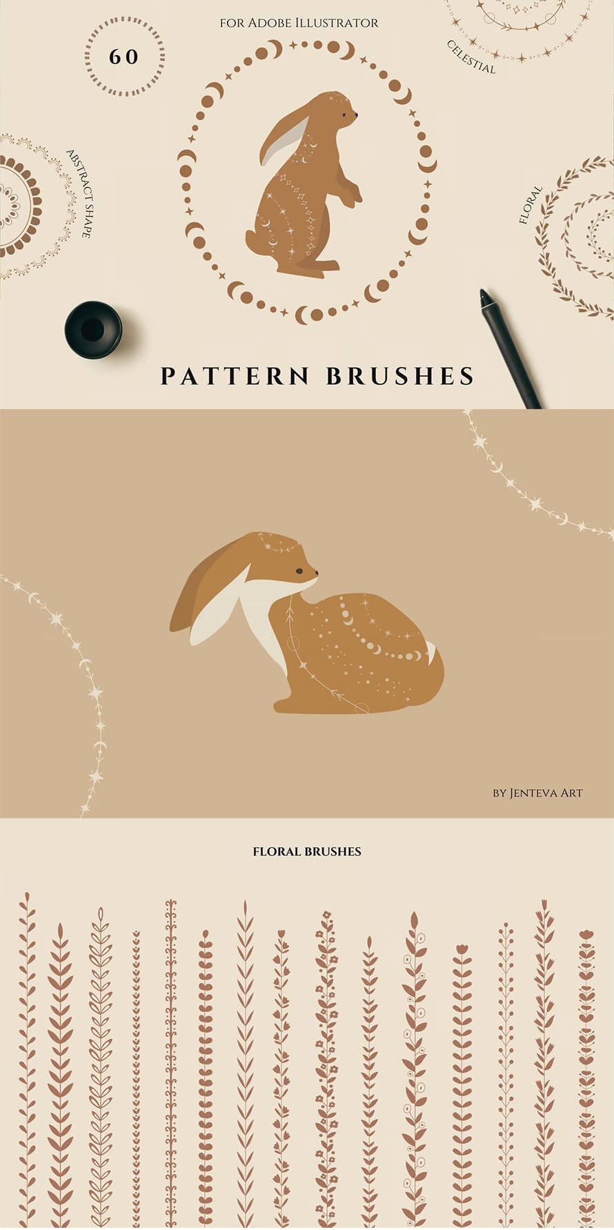 Pattern Border Brushes for AI