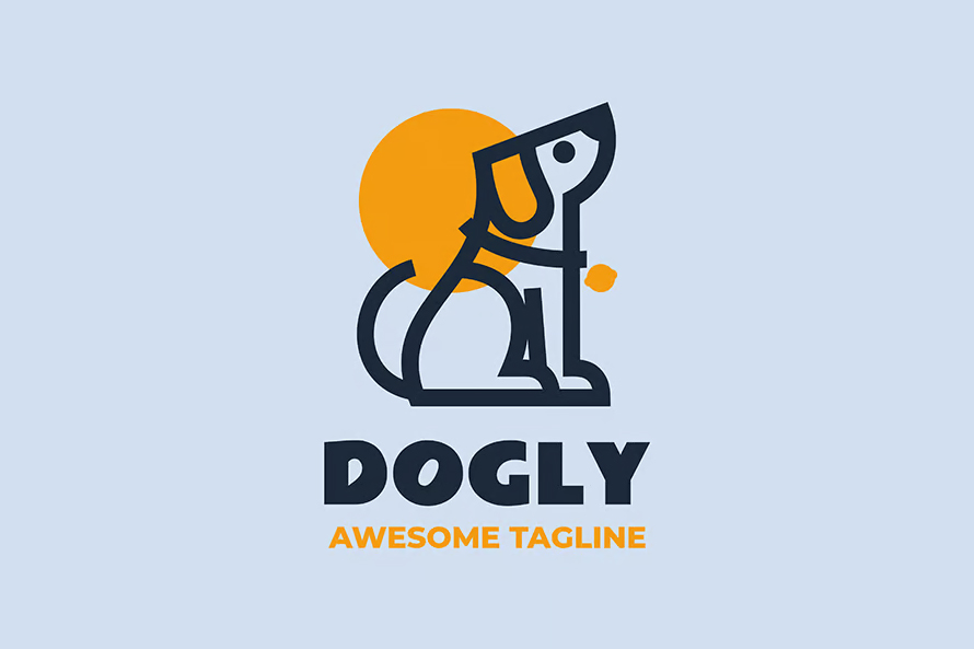 Dog Line Art Logo