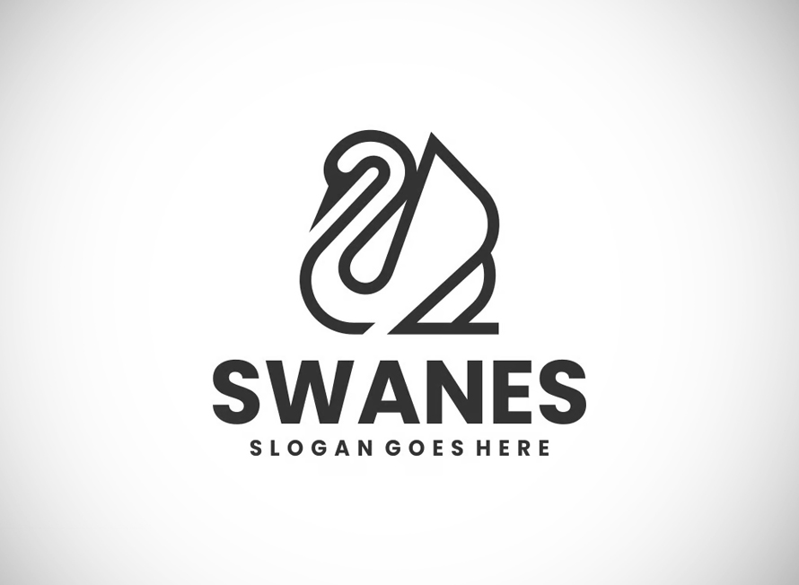 Swan Line Art Logo