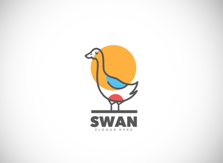 Swan Line Art Logo