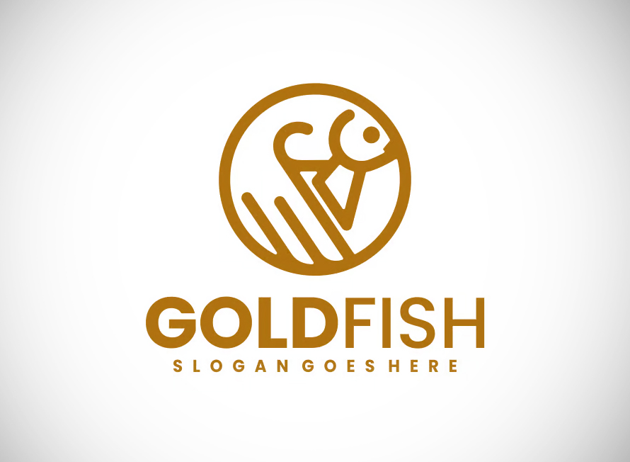 Goldfish Line Art Logo