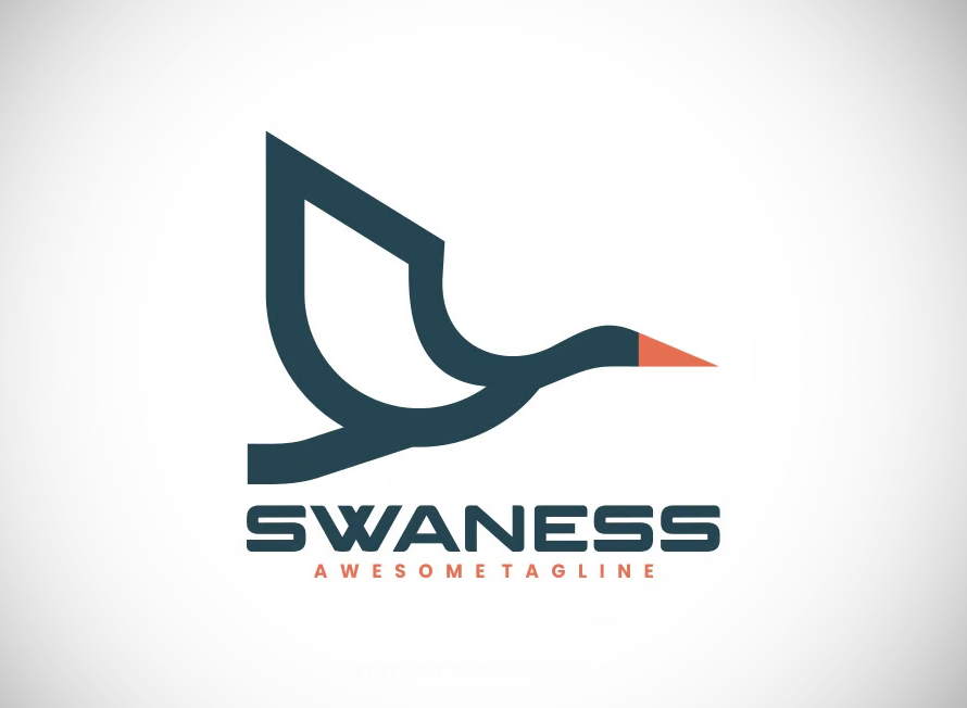 Swan Line Art Logo