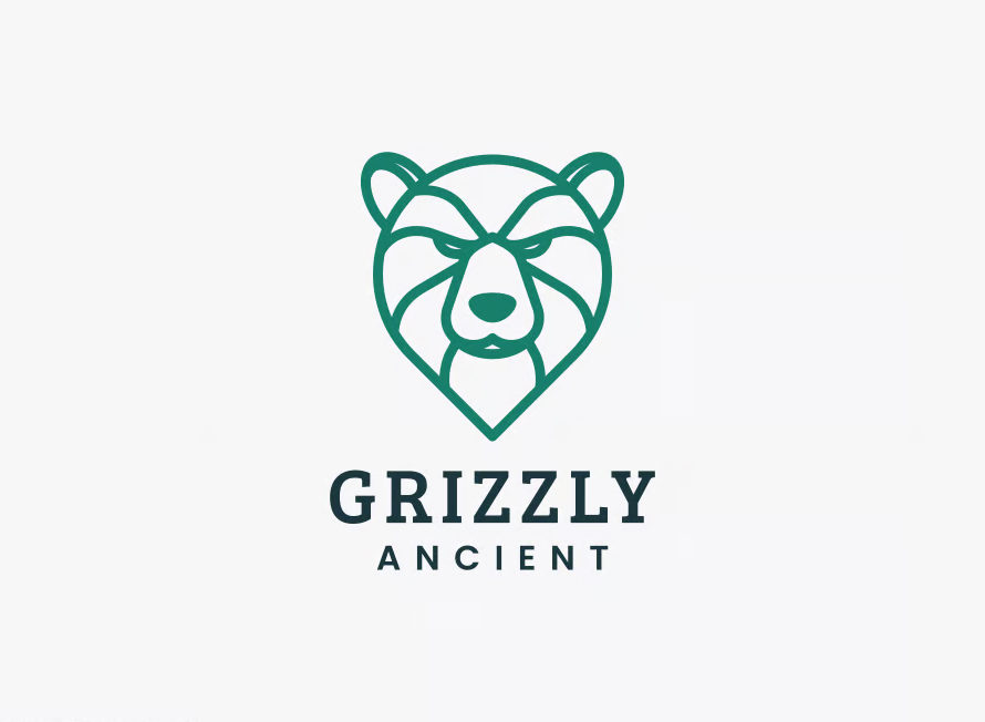 Grizzly Line Art Logo