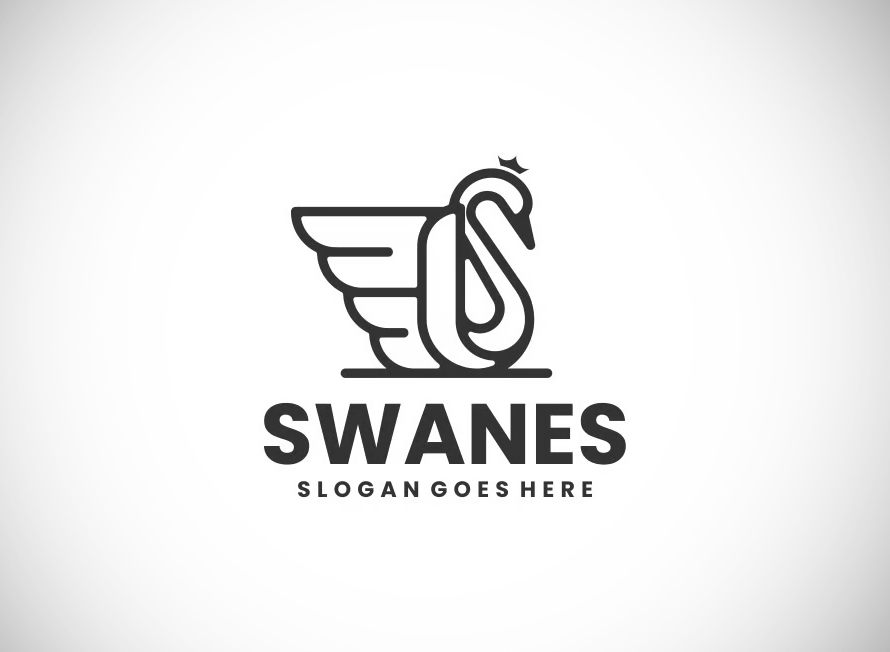 Swan Line Art Logo