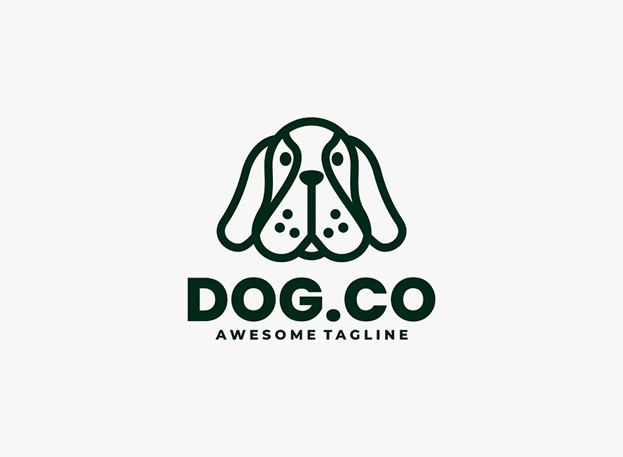 Dog Line Art Logo