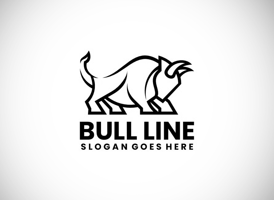 Bull Line Art Logo