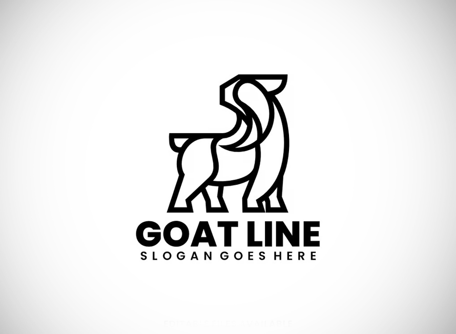 Goat Line Art Logo