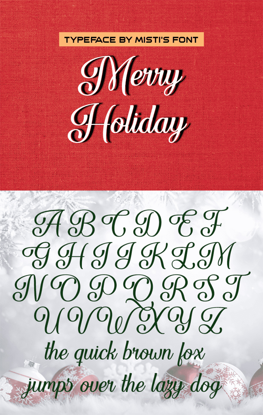 Merry Holiday Font