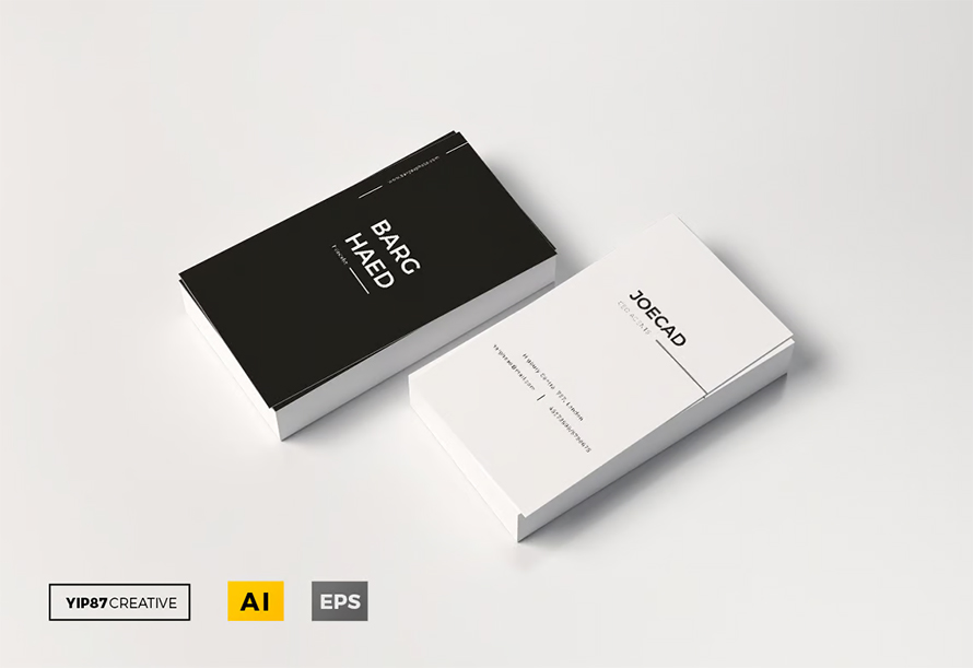 Black Attractive Business Card