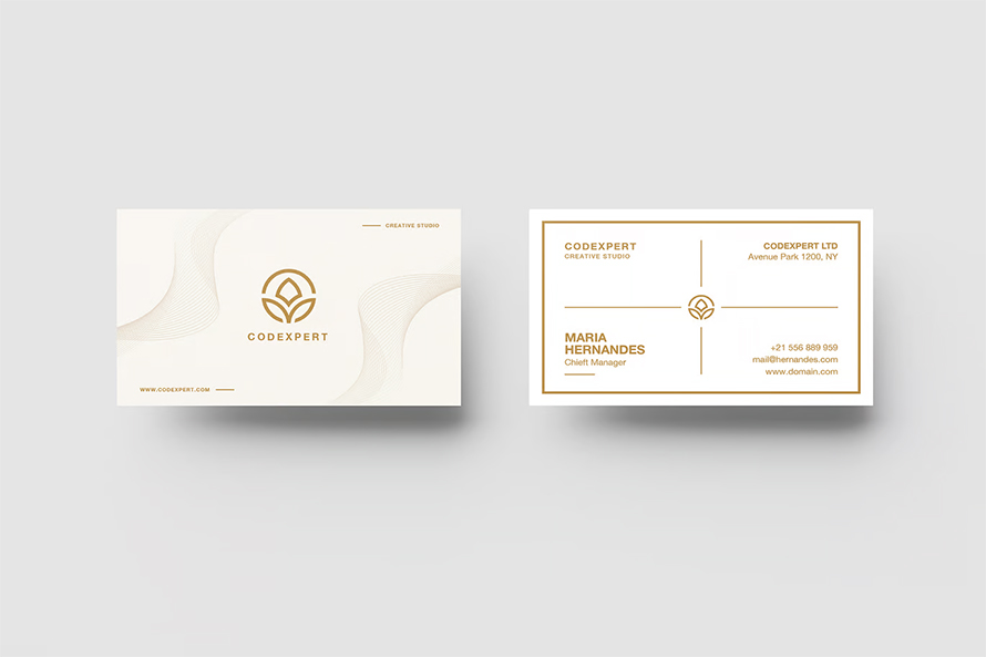 White Unique Business Card