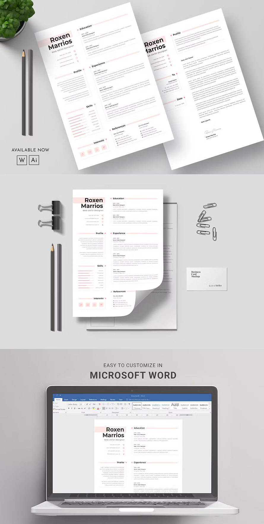 Minimal Word Resume Template