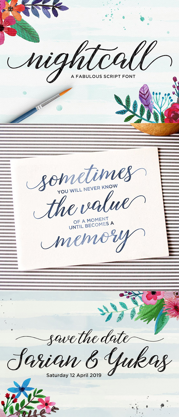 Nightcall Script Free Font