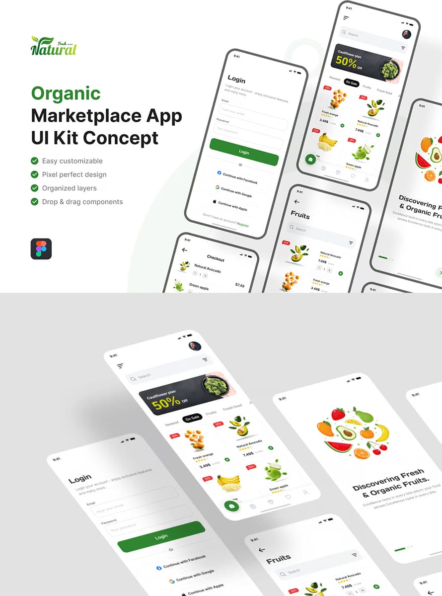 Organic Marketplace Mobile App Ui Concept