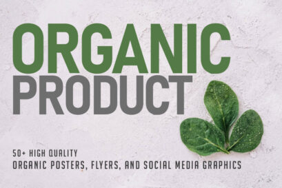 Design Inspiration: Organic Posters, Flyers, and Social Media Graphics