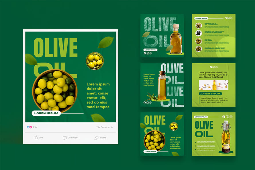 Organic Product Social Media Post Template