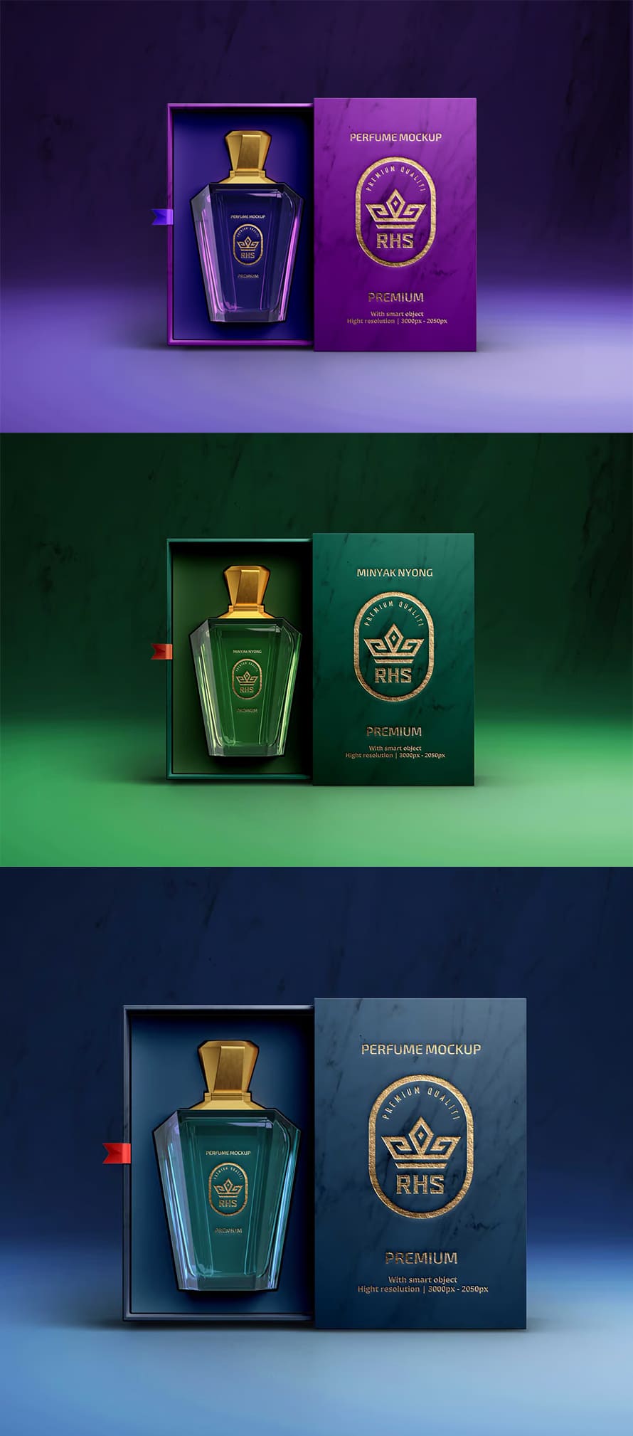 Realistic Perfume Packaging Box - Mockup