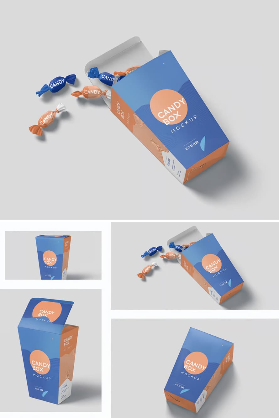 V Shaped Packaging Box Mockups