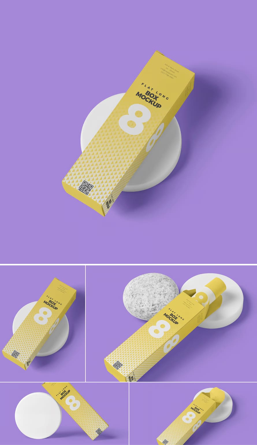 Slim Packaging Box Mockups