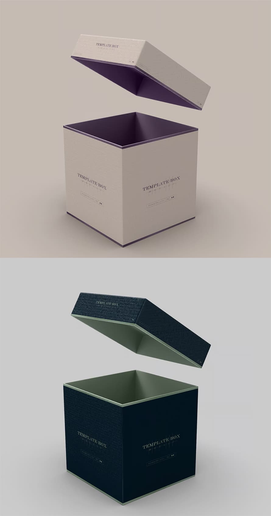 Square Box Packaging Mockup