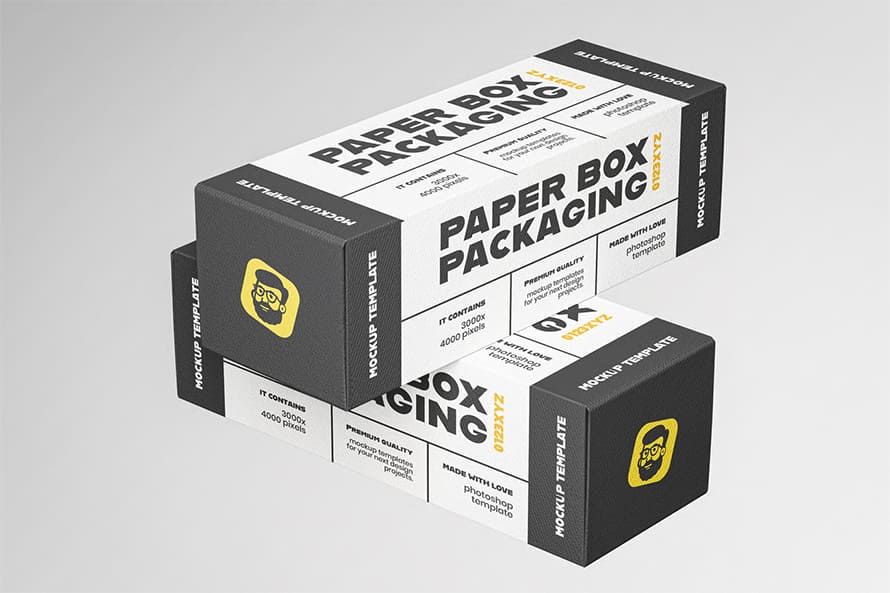 Paper Box Packaging Mockup