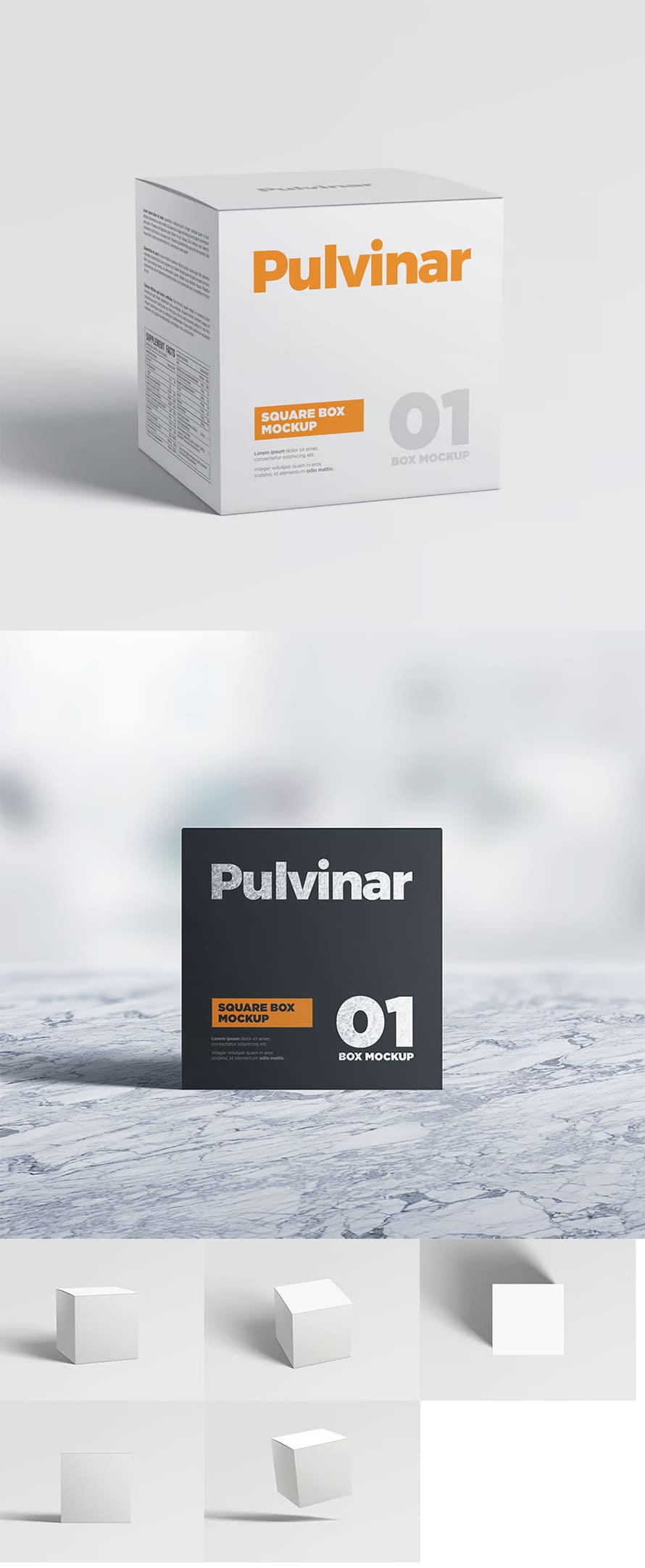 Box Packaging MockUp - Square