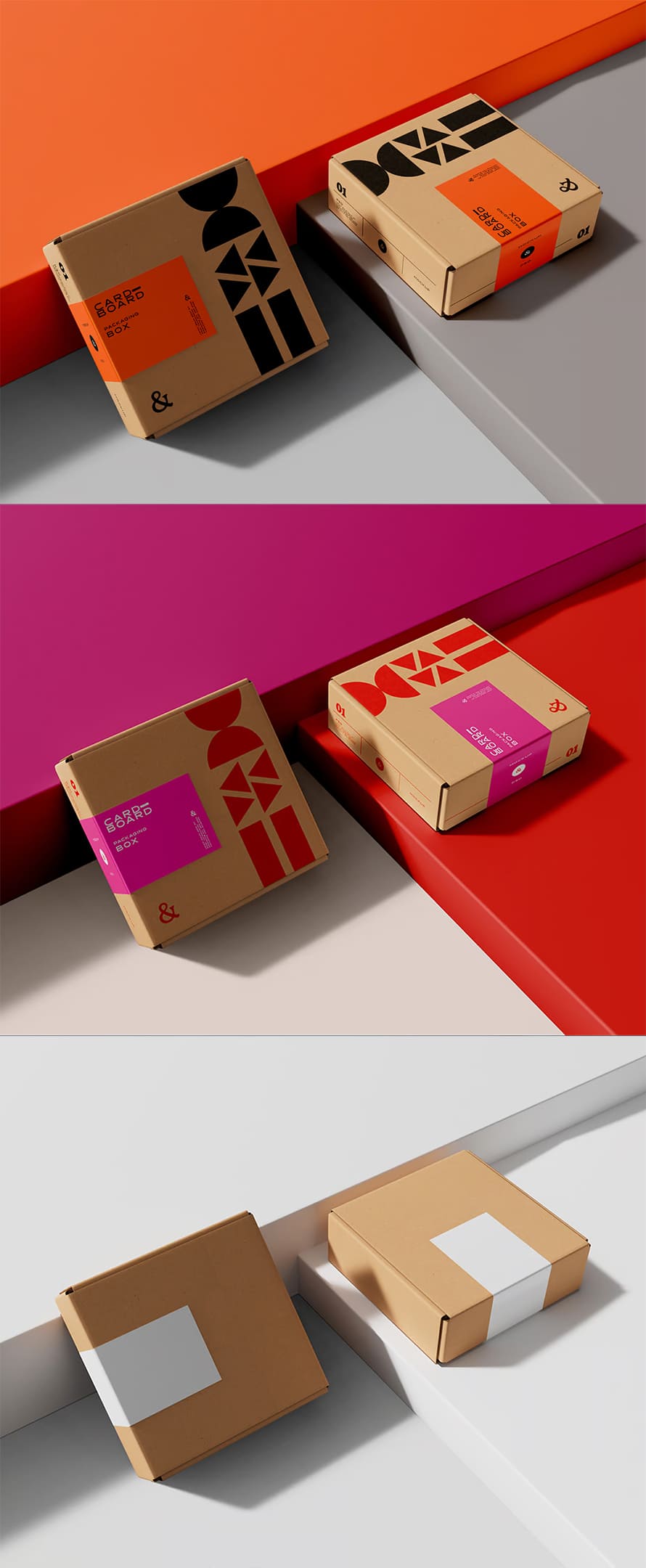 Cardboard Boxes Mockup