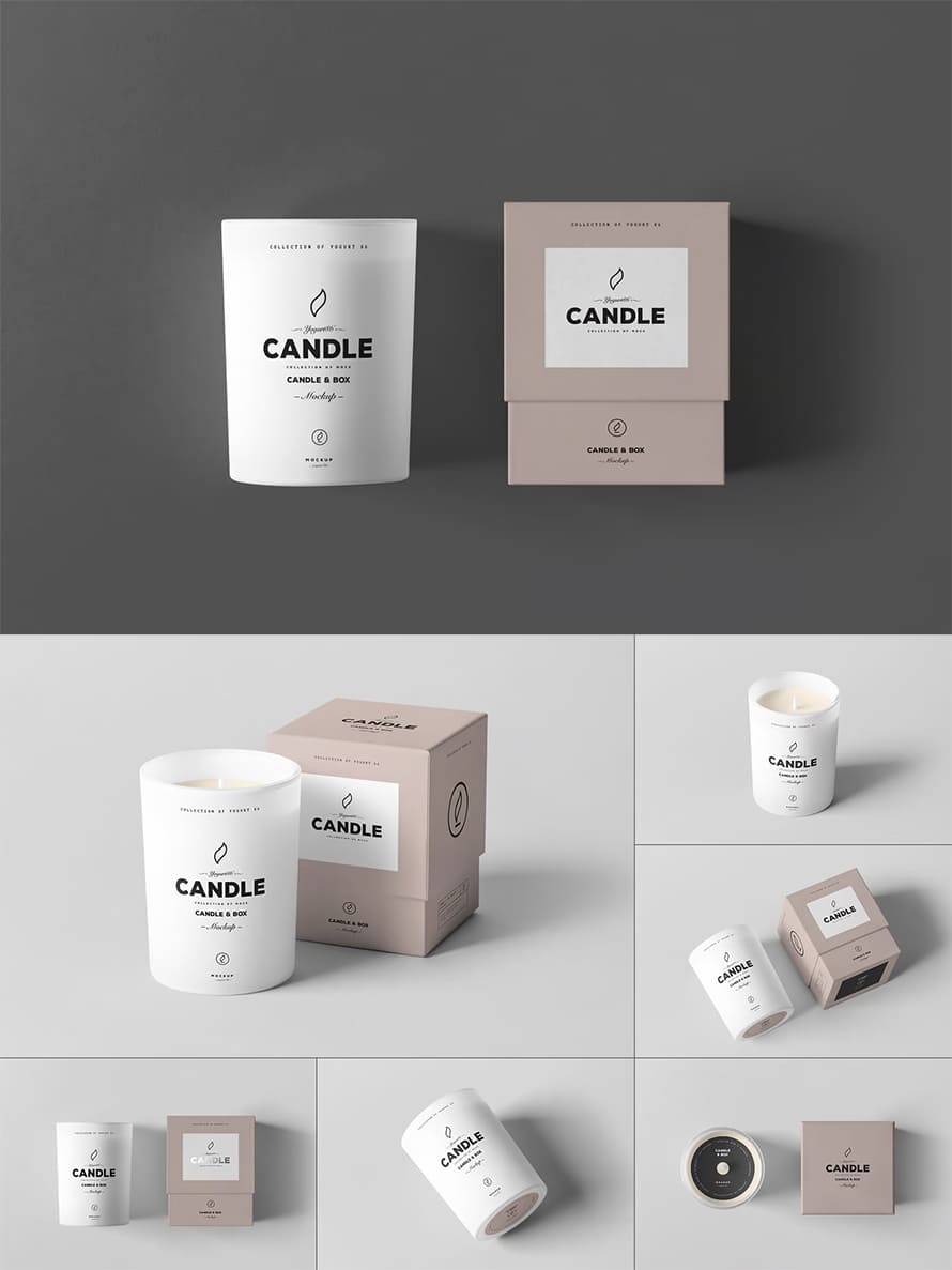 Candle & Box Mock-up